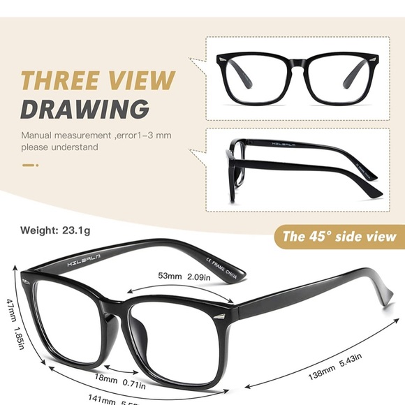 2 Pairs Unisex Blue Light Blocking Reading Glasses - Picture 7 of 12